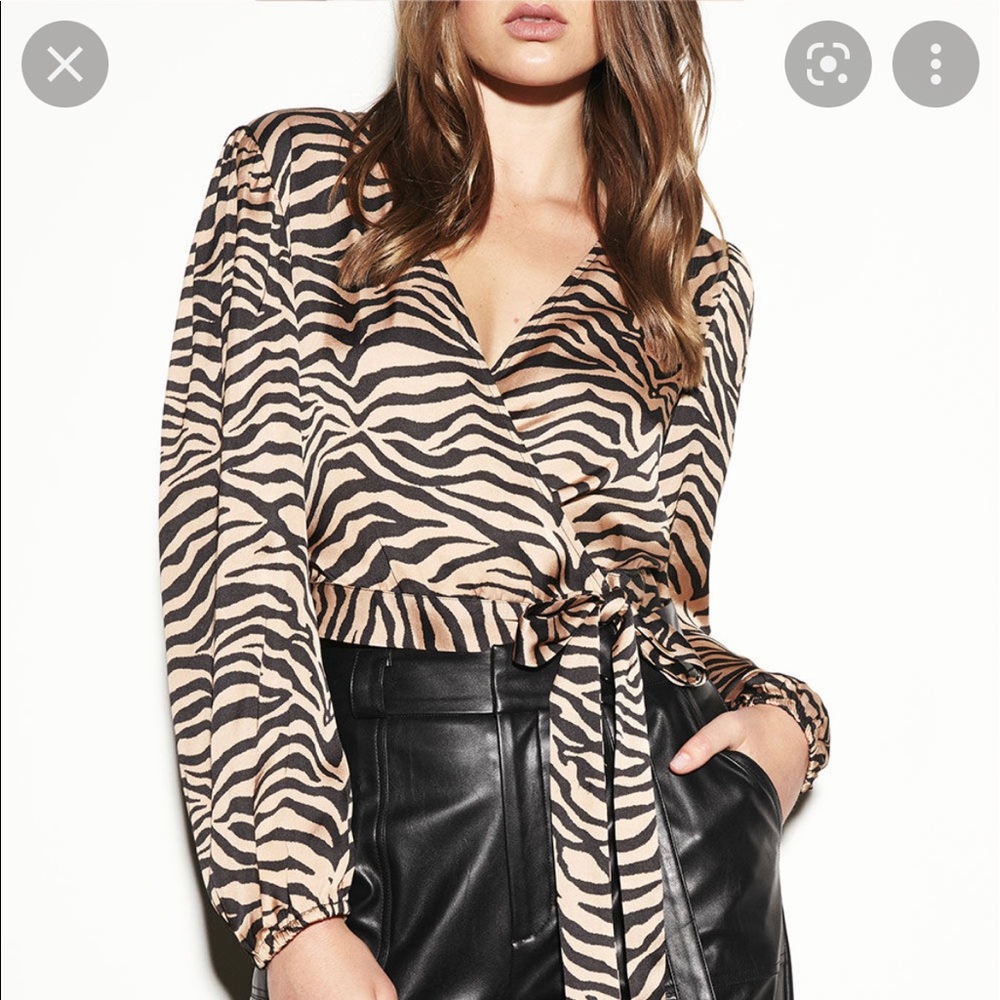 BARDOT wrap top